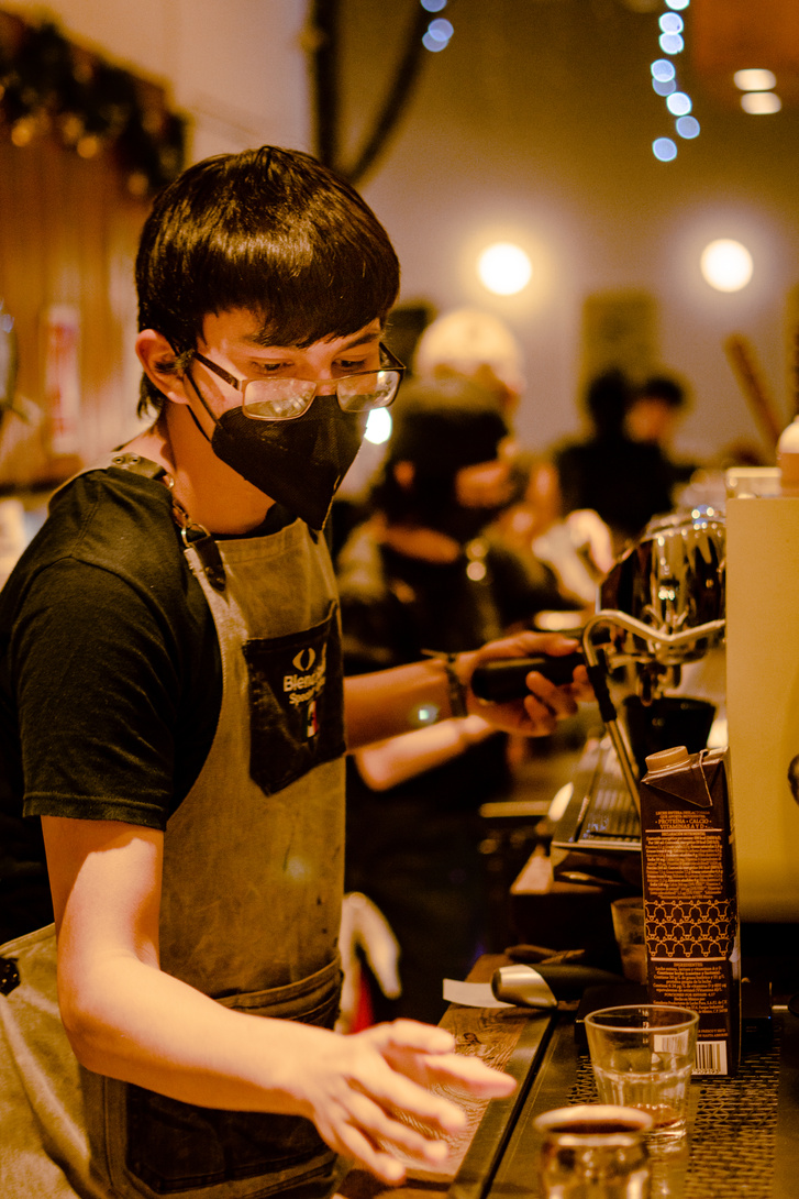 Barista Preparing Coffee 