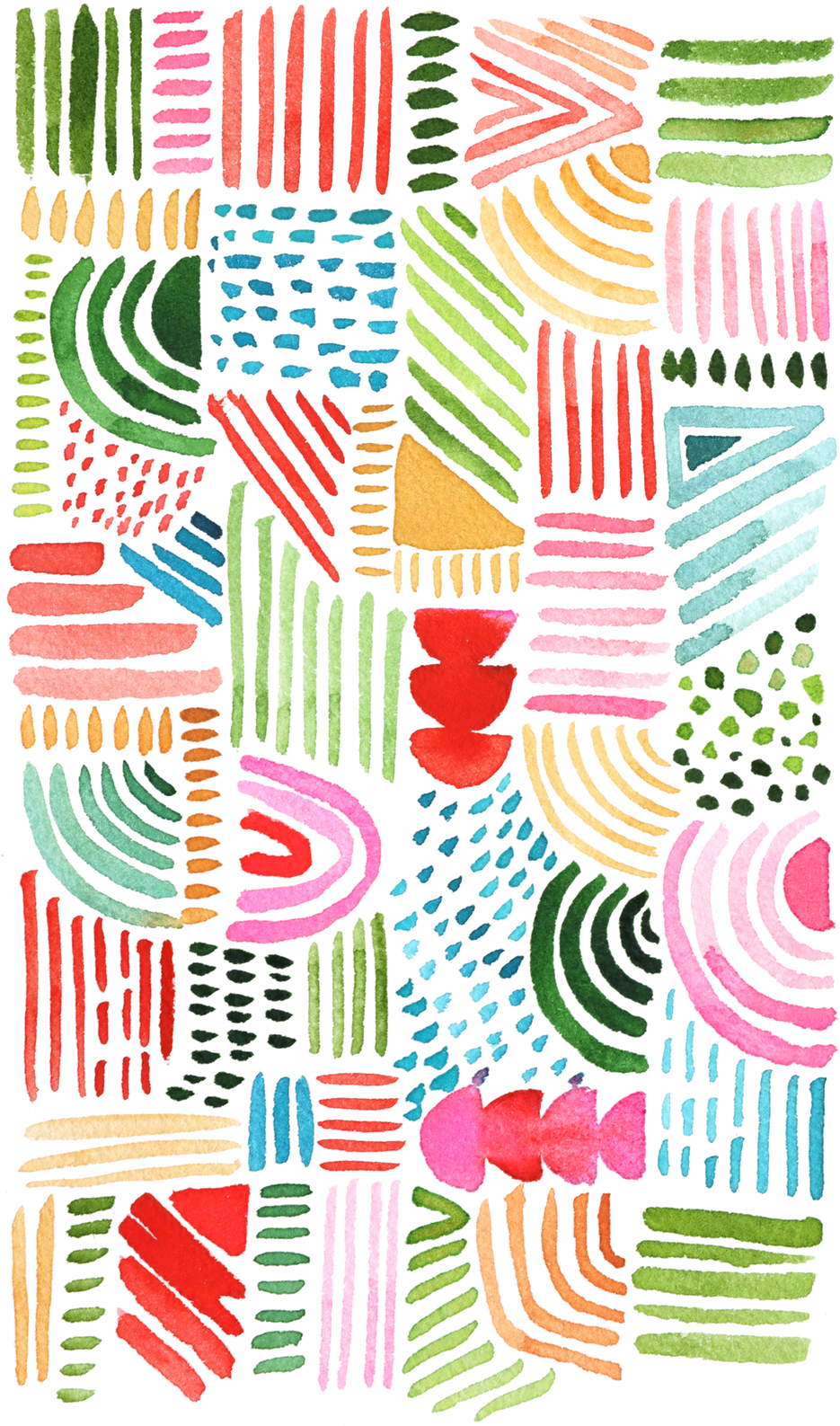 Pattern Watercolor Illustration