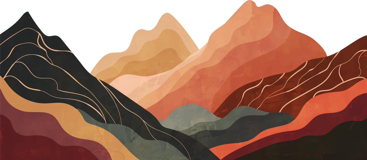 Abstract landscape with  mountains  and hills